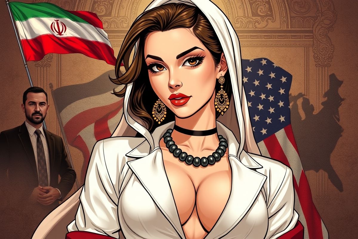 Iran-US relationship fusion illustration