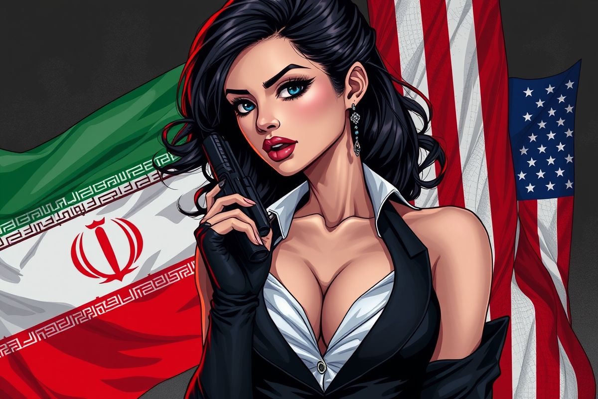Iran-US spy agent illustration