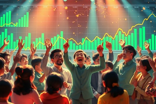 KODEX 200 ETF 성공과 한국 주식시장 성장 차트 3D 일러스트