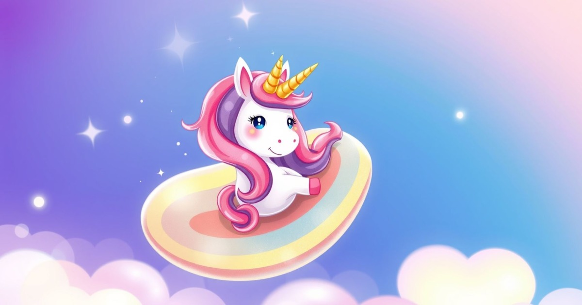Bonding curve memecoin trends analysis with cute unicorn character