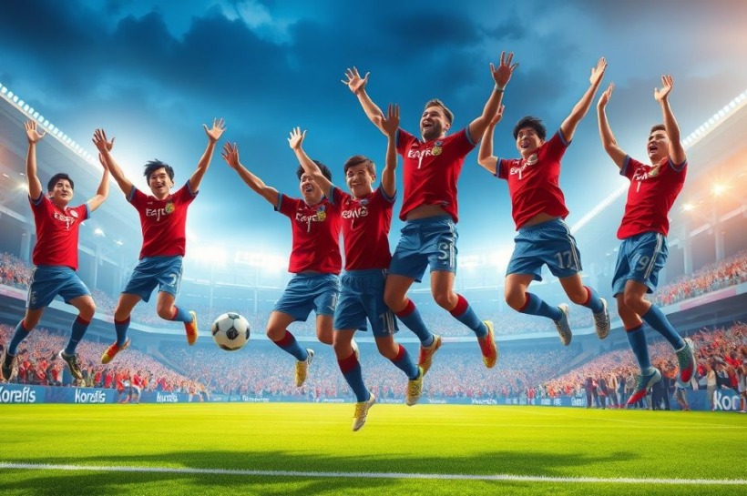Korea soccer victory 1