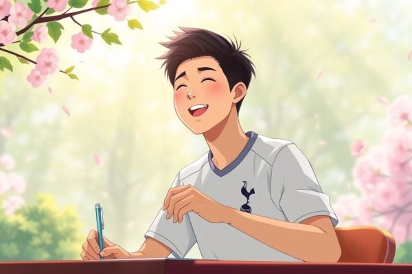 손흥민 토트넘 새 시즌 계약 연장, 한국 축구 위상 재확인 손흥민의 토트넘 계약 연장을 표현한 지브리 스타일 일러스트