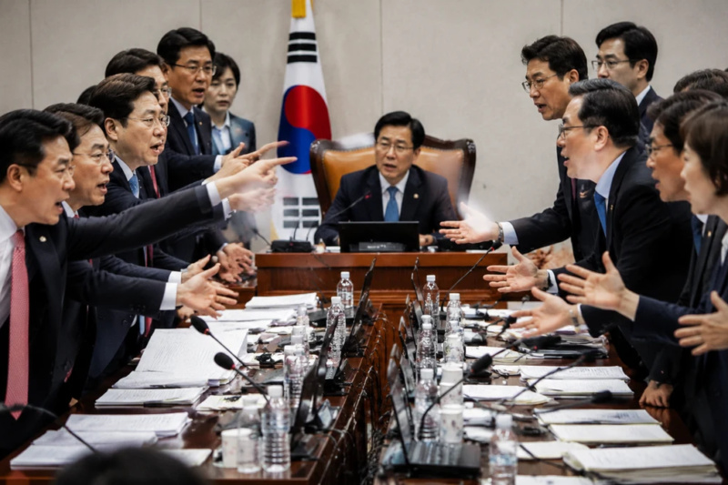 국회 예산안 심사 여야 격돌
