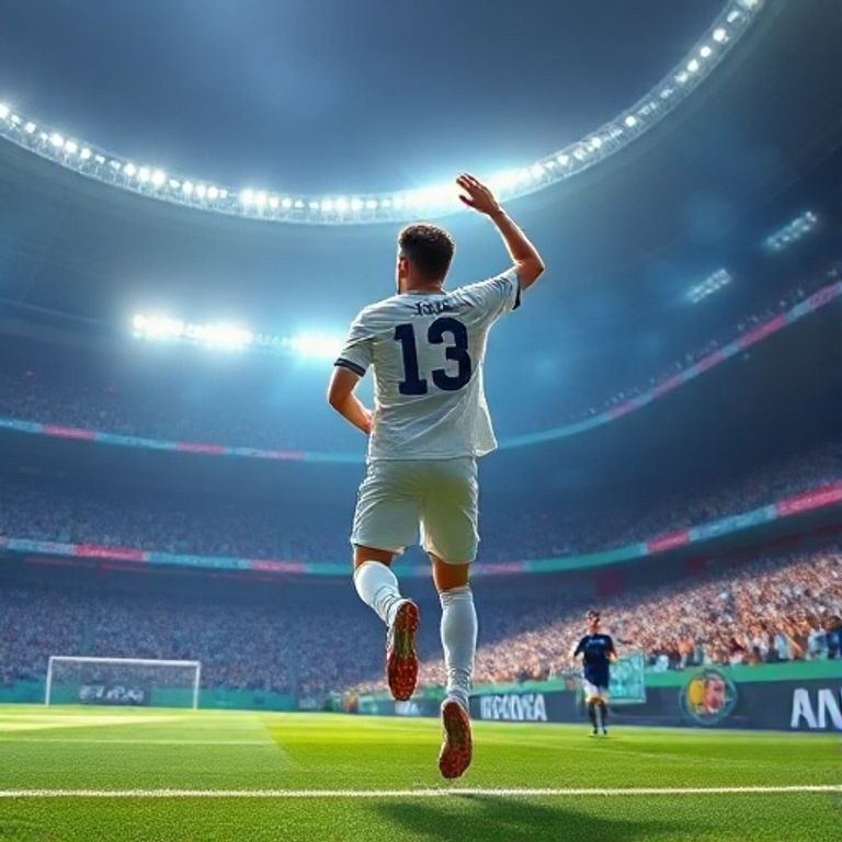 Son Heung-min celebrating goal in Ghibli style