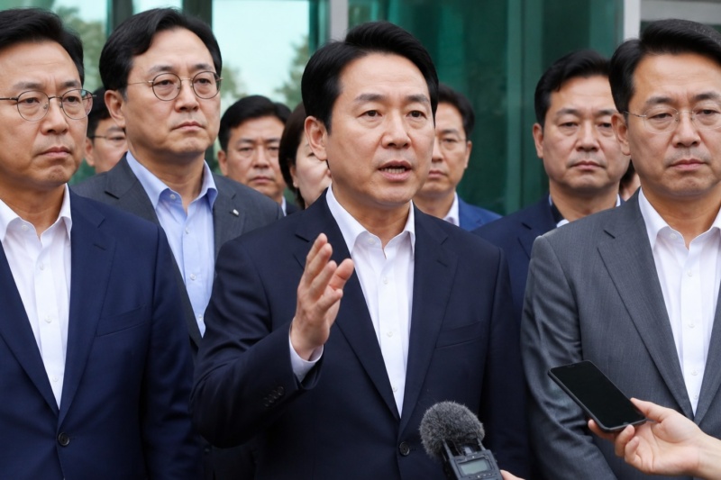 장동혁 국민의힘 대표, 이진숙 전 방통위원장 체포영장 집행에 경찰서 항의 방문