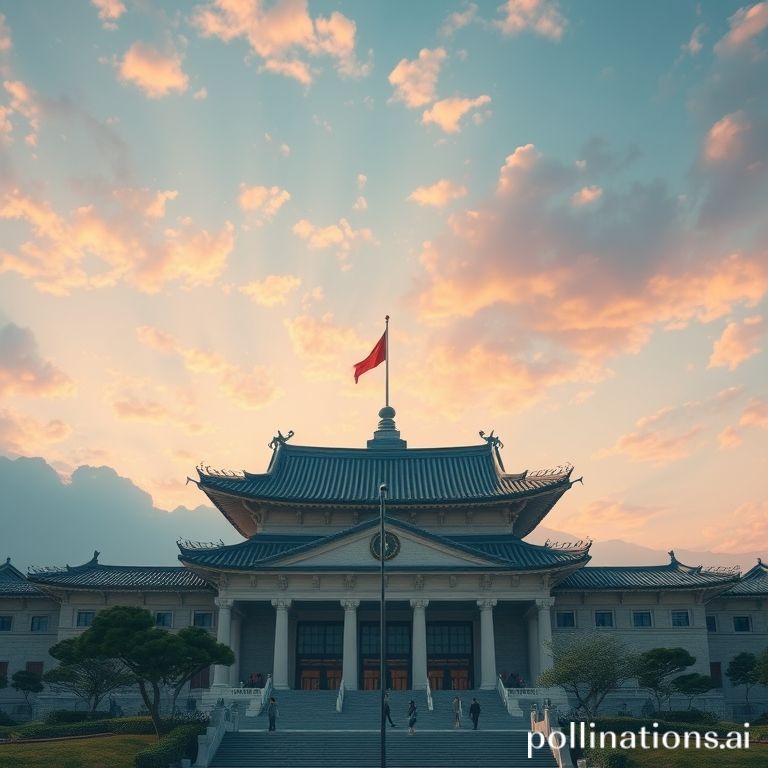 Korean National Assembly in Studio Ghibli style