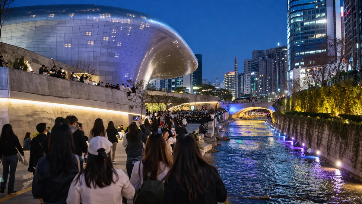 서울 DDP ‘아미 마당’과 청계천 야간 조명, BTS 팬 경험이 도시 콘텐츠로 확장된 하루