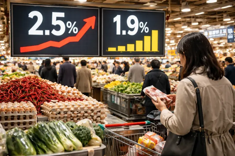 IMF, 한국 물가 전망 2.5%로 상향…성장률 1.9% 유지의 함정