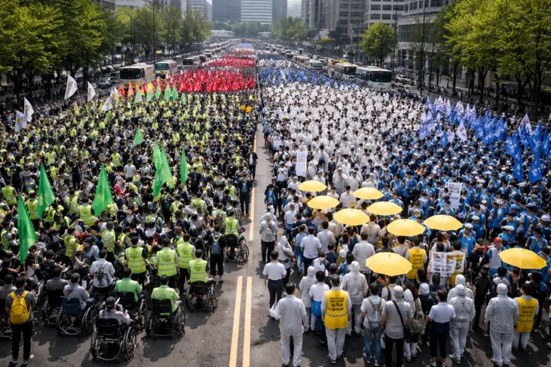 장애인의 날, 같은 서울 하늘 아래서 갈라진 요구