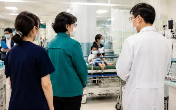 정은경 장관, 천안서 소아의료체계 점검…휴일 진료·비수도권 공백 해소에 초점