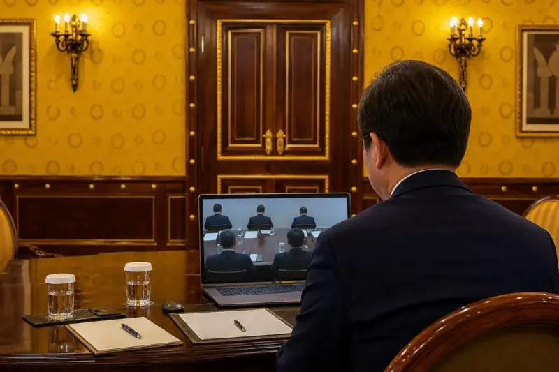 이재명 대통령, 로마서 화상 수석보좌관회의 주재