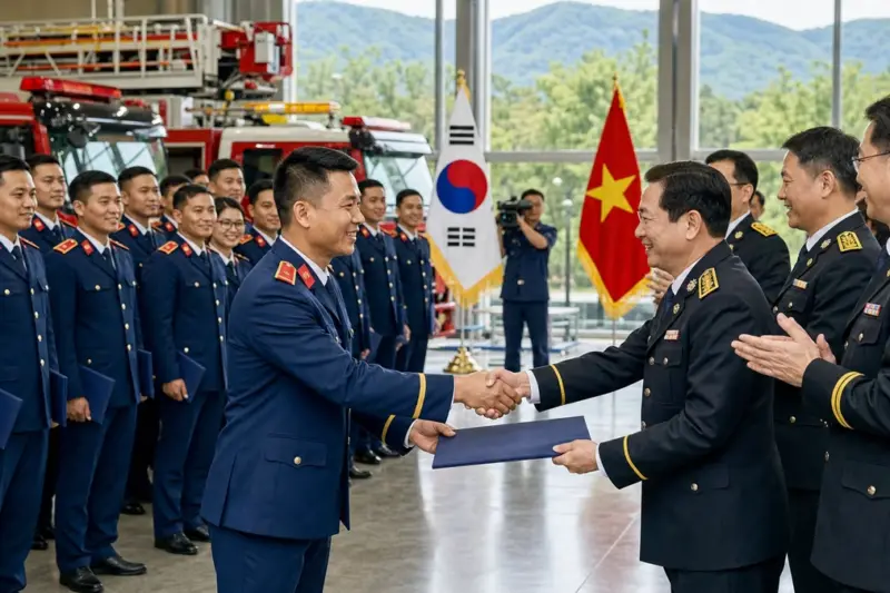 강원소방학교, 베트남 소방 공무원 대상 글로벌 소방리더 과정 수료식 개최