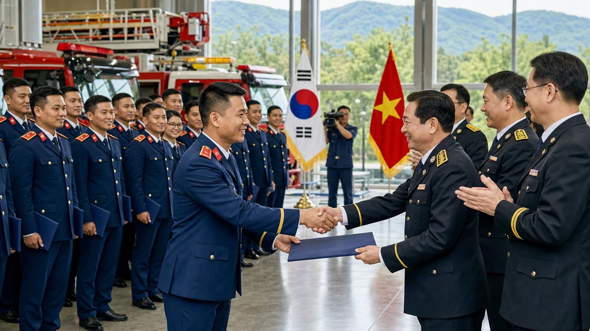 강원소방학교, 베트남 소방 공무원 대상 글로벌 소방리더 과정 수료식 개최