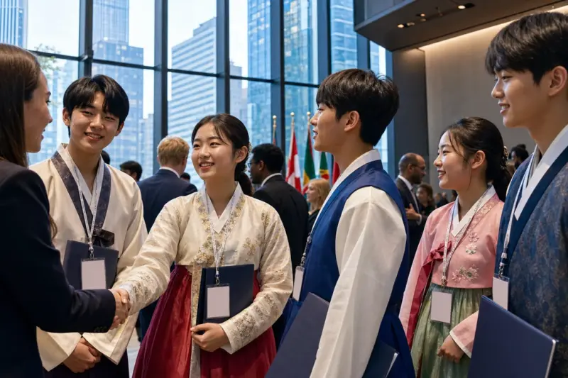 대한민국 청소년 대표단, 한복 입고 뉴욕 유엔본부 국제포럼 참가