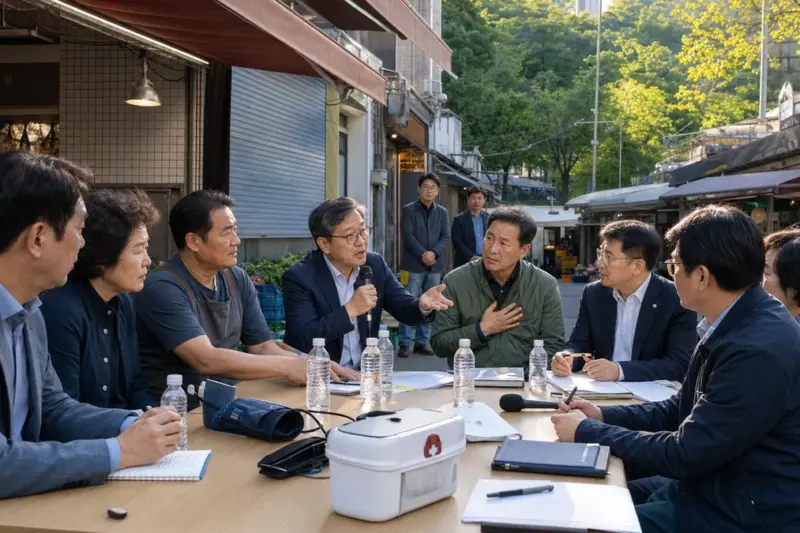 중기부, 서울 신흥시장에서 중장년 소상공인 건강·생업 안전망 간담회 개최