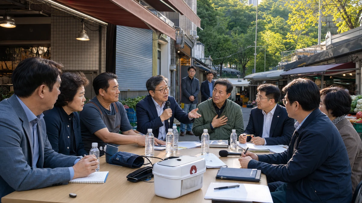 중기부, 서울 신흥시장에서 중장년 소상공인 건강·생업 안전망 간담회 개최