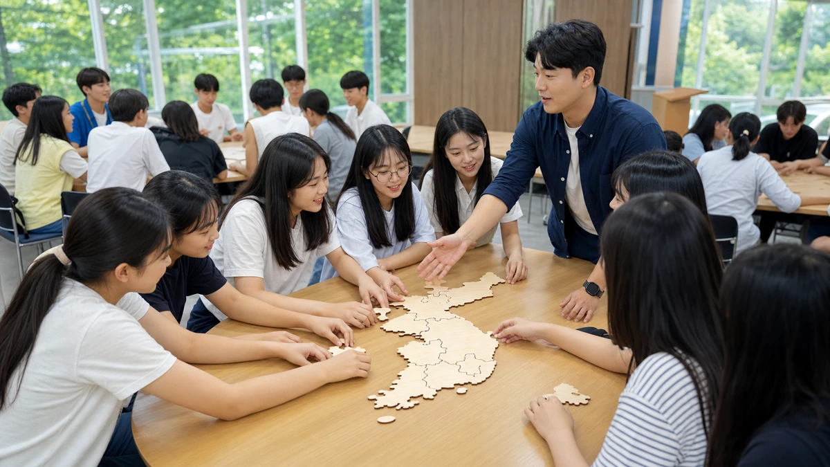 Corea del Sur lleva la paz al aula: un campamento juvenil reúne a estudiantes de regiones históricamente distantes para