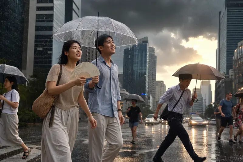 수도권과 강원 비 예보 속 전국 무더위·열대야 지속