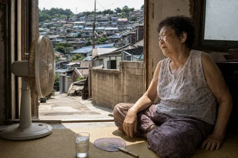 40도 육박한 창원 노후 주거지, 고령층은 선풍기도 아끼며 폭염 견뎌