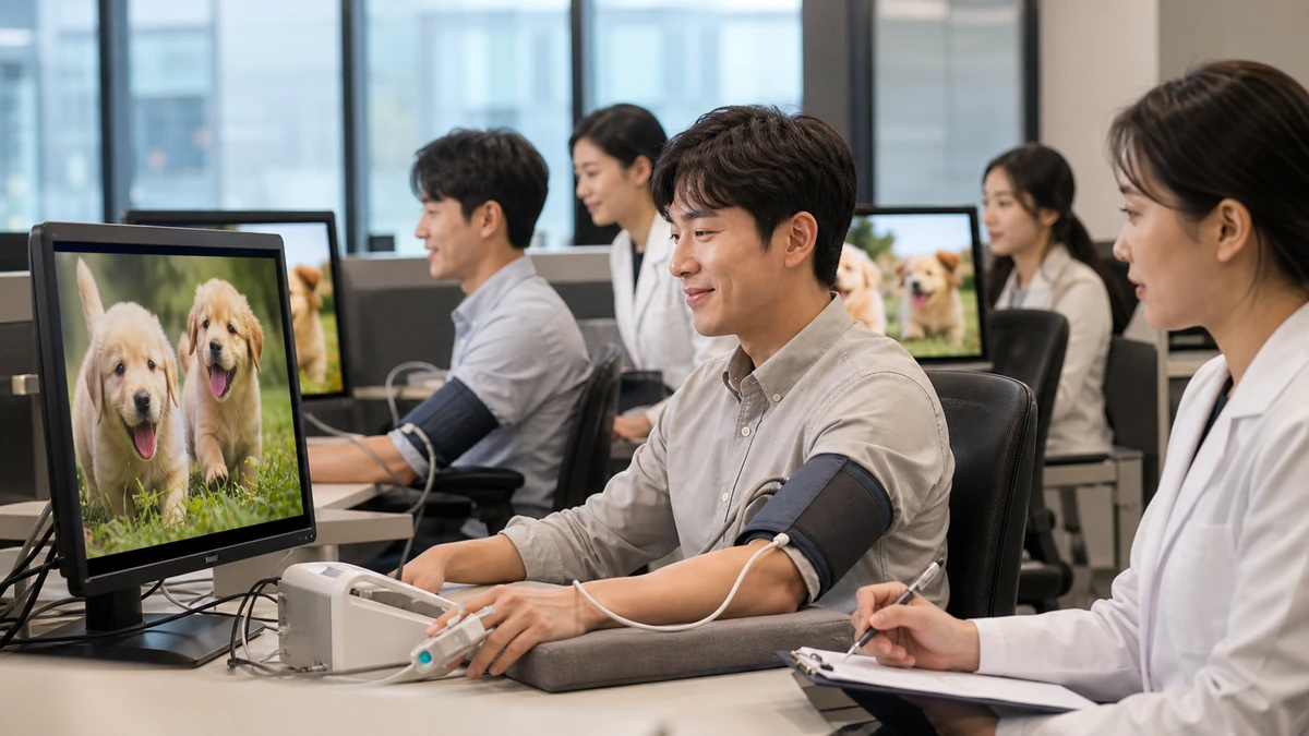 강아지 영상 15분 시청한 직장인 66명, 불안·혈압·맥박 감소 연관성