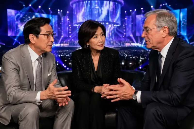 CJ 이재현·이미경, 케이콘 LA서 UMG 루시안 그레인지와 회동