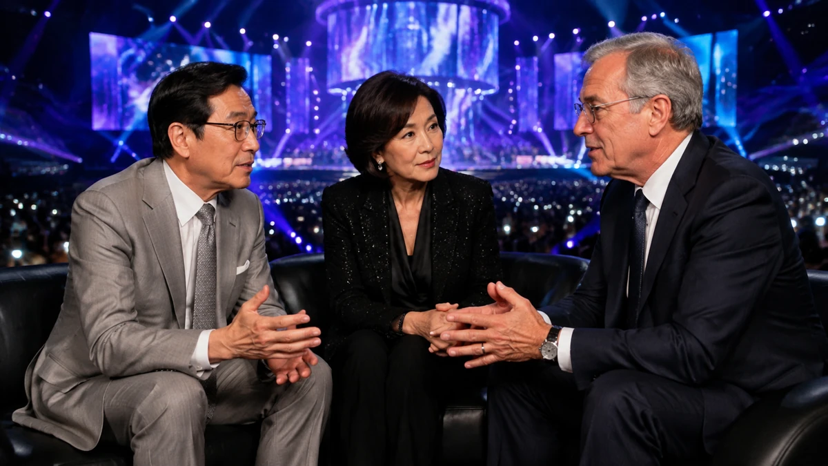 CJ 이재현·이미경, 케이콘 LA서 UMG 루시안 그레인지와 회동