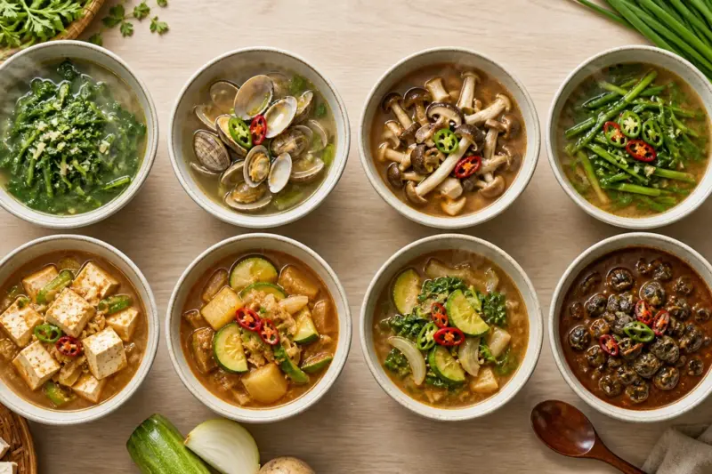 된장찌개 8종 100g 영양 비교…냉이 19kcal·우렁강된장 136kcal