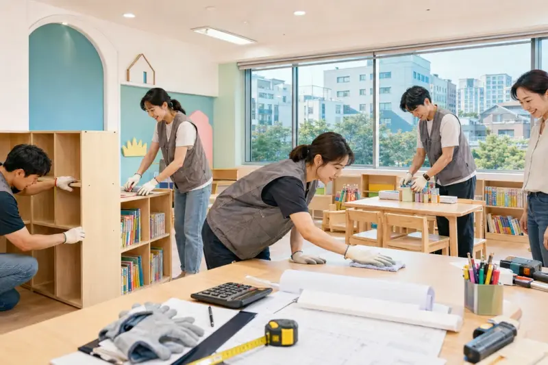 건설공제조합·플랜코리아, 은평구 지역아동센터 노후 공간 개보수