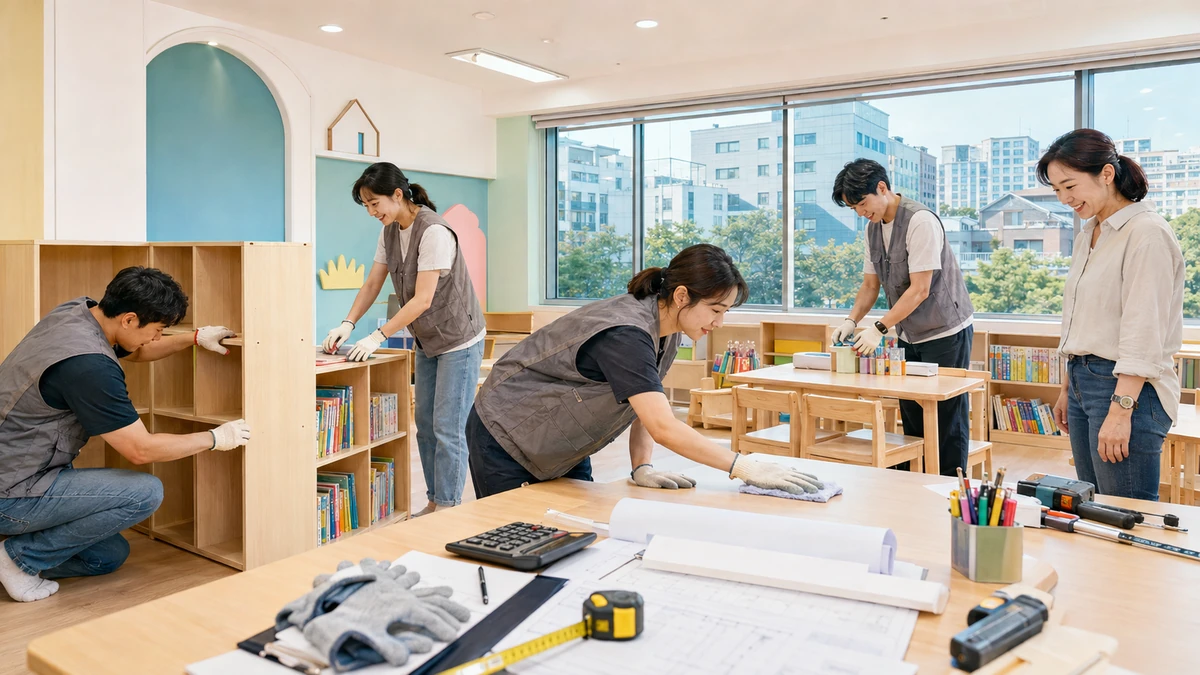 건설공제조합·플랜코리아, 은평구 지역아동센터 노후 공간 개보수