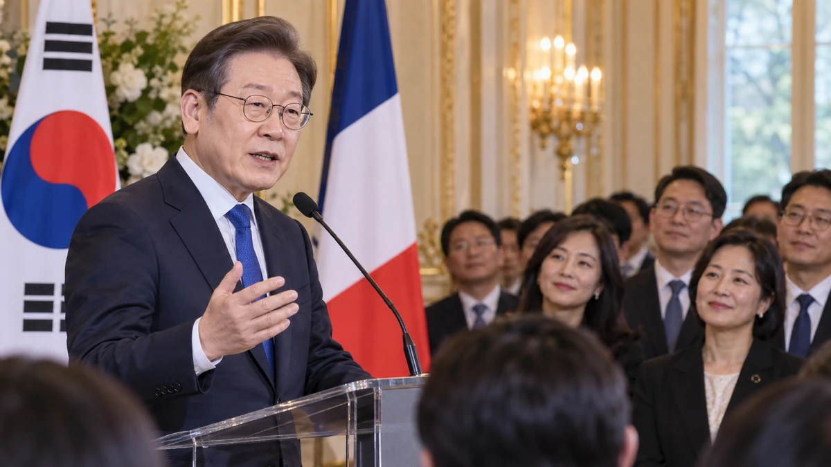 이재명 대통령, 파리 동포간담회서 임기 초 정상외교 이유 설명