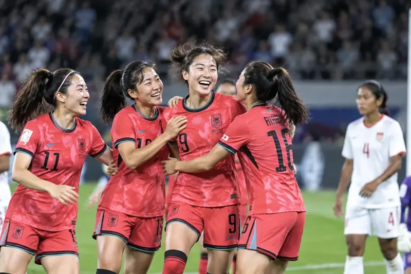 한국 여자축구 대표팀 미얀마전 5-0 승리