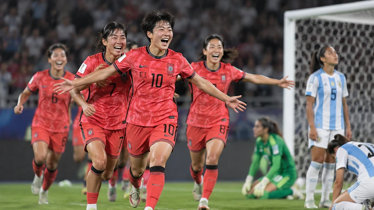 한국 U-20 여자축구대표팀 아르헨티나 1-0 승리로 8강 진출