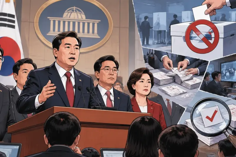 국민의힘 사전투표 폐지·선거관리 개편안 당론 추진