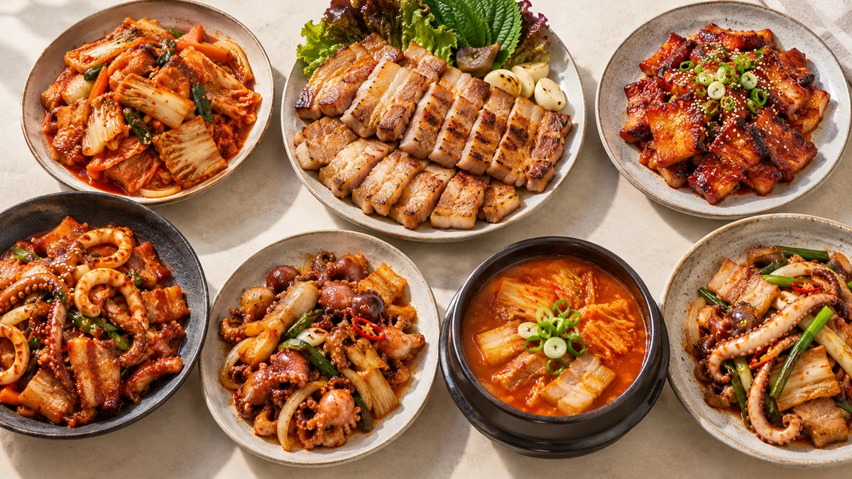 [영양정보] 식품영양성분DB 삼겹살 음식 8종 100g당 영양성분 비교