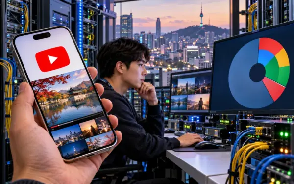 2025년 구글 국내 일평균 인터넷 트래픽 비중 34.81%