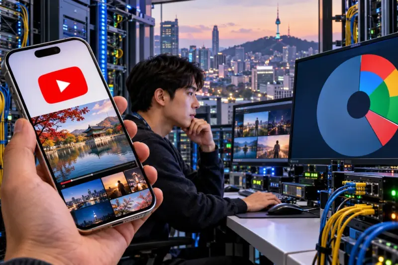 2025년 구글 국내 일평균 인터넷 트래픽 비중 34.81%