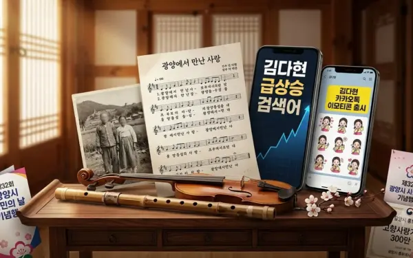 김다현 급상승 검색어, 자작곡 발표·이모티콘 출시