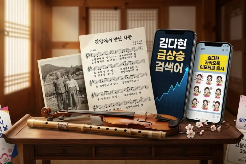 김다현 급상승 검색어, 자작곡 발표·이모티콘 출시