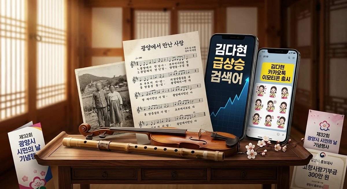 김다현 급상승 검색어, 자작곡 발표·이모티콘 출시