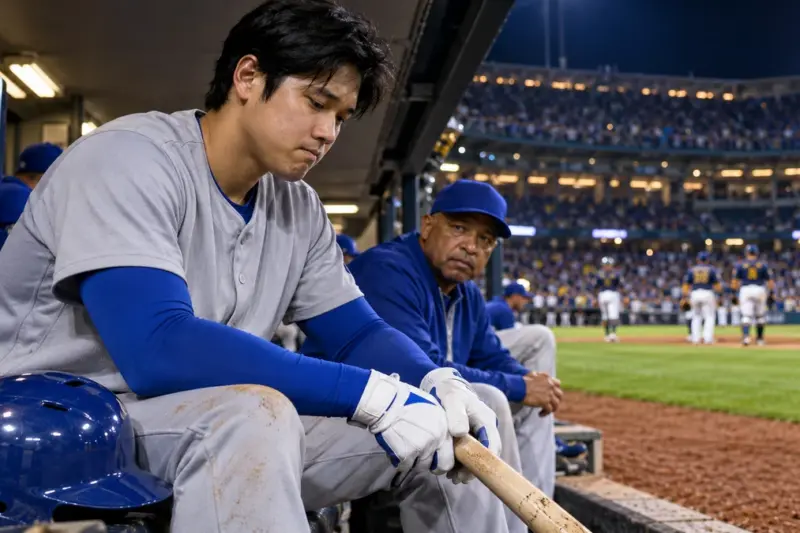 오타니 쇼헤이 NLCS 2차전 4타수 무안타, 다저스 다음 경기 선발 제외 검토