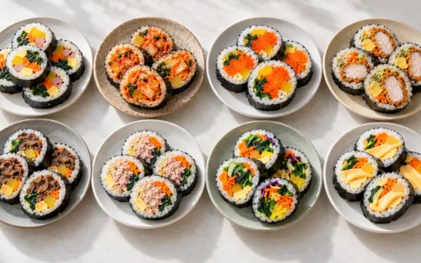 [영양정보] 김밥 8종 100g당 영양성분 비교