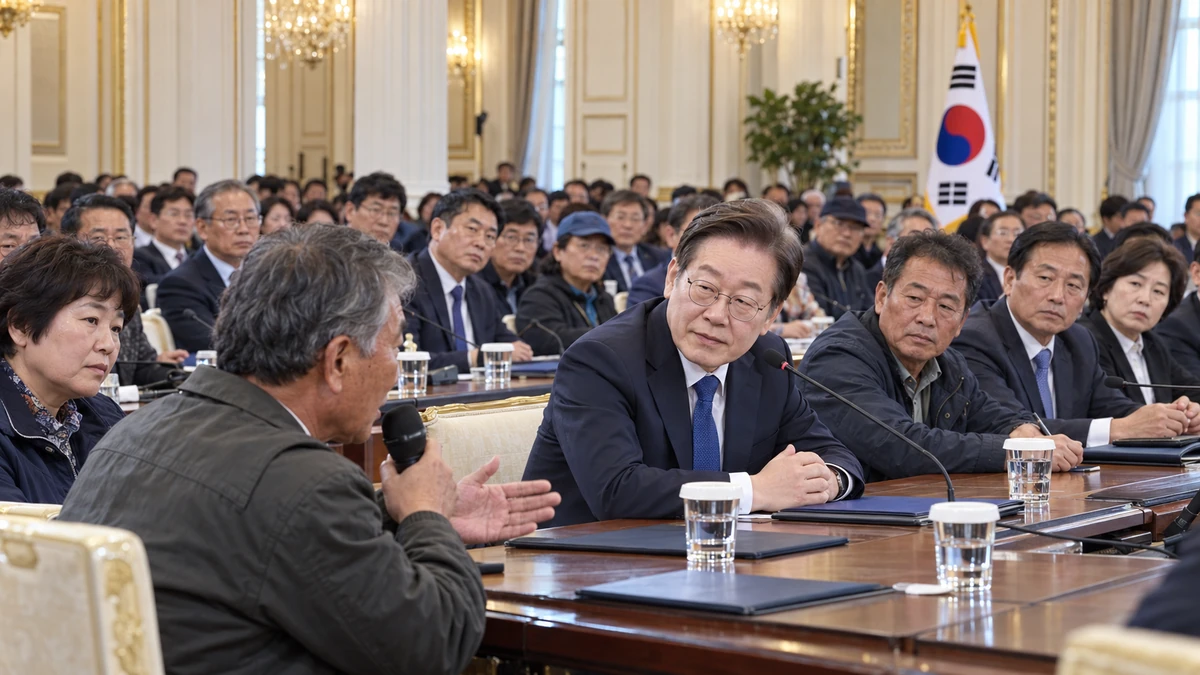 이재명 대통령, 농어민 110여 명과 8년 만의 직접 간담회
