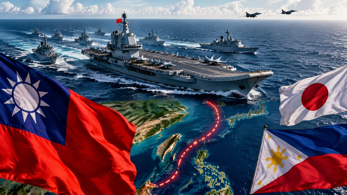 대만 NSC 우자오셰 비서장, 중국 랴오닝함 전단 제1도련선 훈련은 대만·일본·필리핀 동시 위협 주장