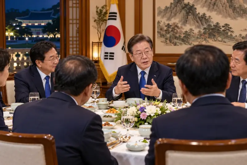 이재명 대통령, 더불어민주당 5선 이상 중진 만찬서 당·청와대 소통·협력 당부