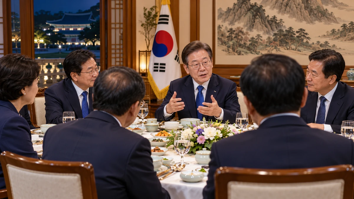이재명 대통령, 더불어민주당 5선 이상 중진 만찬서 당·청와대 소통·협력 당부